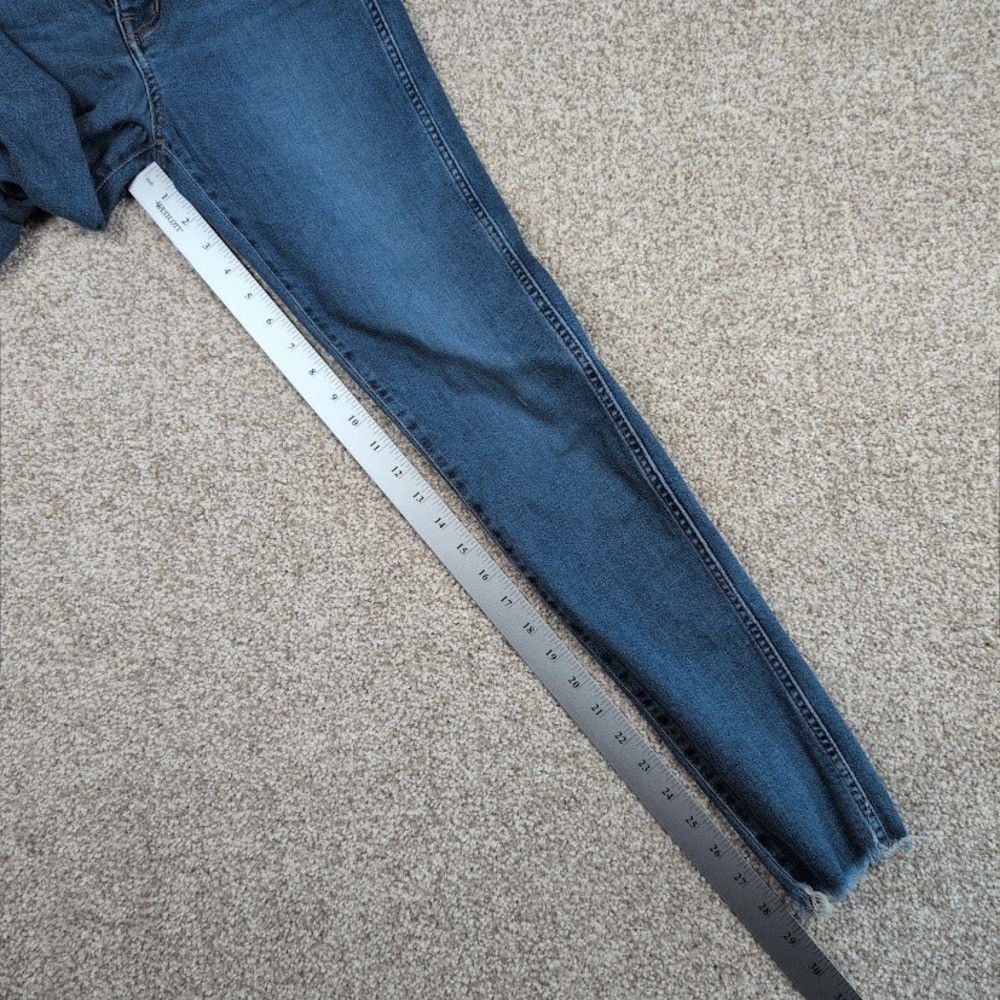 Madewell Womens 10" High Rise Skinny Jeans Button Fly Frayed Hem Medium Wash‎ - Picture 9 of 9